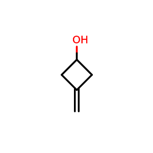 Chemical structure of 3-methylenecyclobutan-1-ol , CAS 68423-20-1, AChemBlock P45320