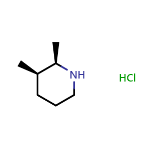 Chemical structure of cis-2,3-dimethylpiperidine hydrochloride , CAS 67288-92-0, AChemBlock P45337