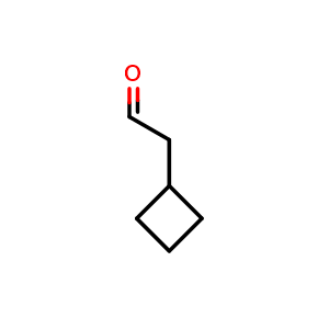 Chemical structure of 2-cyclobutylacetaldehyde , CAS 6540-31-4, AChemBlock P45355