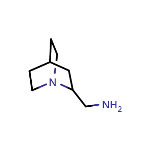 Chemical structure of {1-azabicyclo[2.2.2]octan-2-yl}methanamine , CAS 62190-20-9, AChemBlock P45393