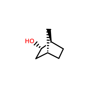 Chemical structure of (1S,2R,4R)-norbornan-2-ol , CAS 61277-90-5, AChemBlock P45404