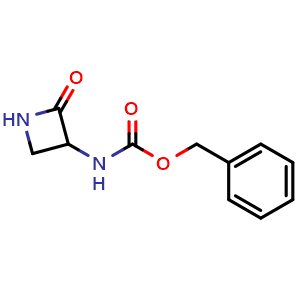 Chemical structure of benzyl N-(2-oxoazetidin-3-yl)carbamate , CAS 59511-72-7, AChemBlock P45427