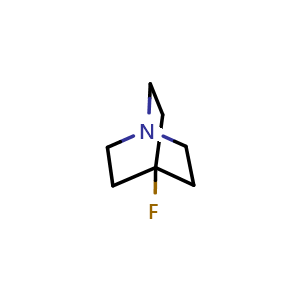 Chemical structure of 4-fluoro-1-azabicyclo[2.2.2]octane , CAS 59082-60-9, AChemBlock P45430