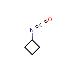 Chemical structure of isocyanatocyclobutane , CAS 5811-25-6, AChemBlock P45443