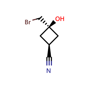 cis-3-(bromomethyl)-3-hydroxycyclobutane-1-carbonitrile