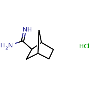 Chemical structure of bicyclo[2.2.1]heptane-2-carboximidamide hydrochloride , CAS 57097-70-8, AChemBlock P45455