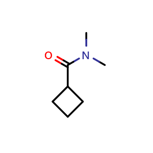 Chemical structure of N,N-dimethylcyclobutanecarboxamide , CAS 57056-80-1, AChemBlock P45456