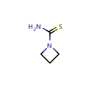 Chemical structure of azetidine-1-carbothioamide , CAS 56546-90-8, AChemBlock P45469