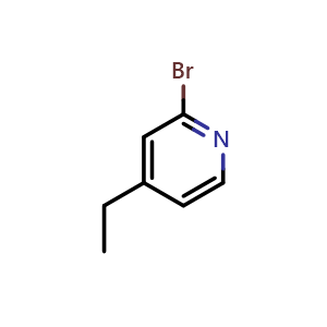 Chemical structure of 2-bromo-4-ethylpyridine , CAS 54453-91-7, AChemBlock P45487