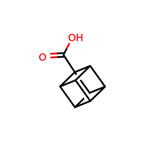 Chemical structure of 1-Cubanecarboxylic acid , CAS 53578-15-7, AChemBlock P45503