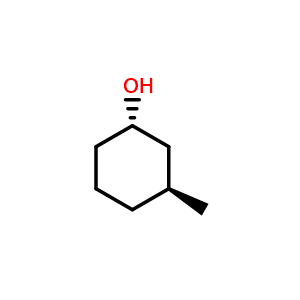 Chemical structure of (1S,3S)-3-methylcyclohexan-1-ol , CAS 50538-78-8, AChemBlock P45546