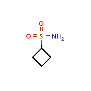 Chemical structure of cyclobutanesulfonamide , CAS 445305-91-9, AChemBlock P45607