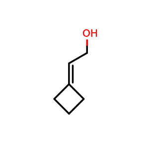 Chemical structure of 2-cyclobutylideneethan-1-ol , CAS 4415-76-3, AChemBlock P45610