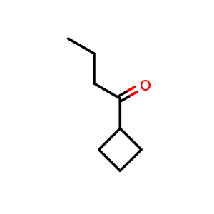 Chemical structure of 1-cyclobutylbutan-1-one , CAS 42809-18-7, AChemBlock P45625