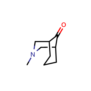 Chemical structure of 3-methyl-3-azabicyclo[3.3.1]nonan-9-one , CAS 4146-35-4, AChemBlock P45635
