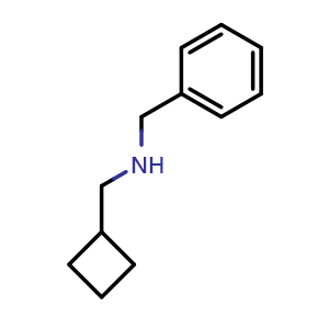 Chemical structure of benzyl(cyclobutylmethyl)amine , CAS 356539-83-8, AChemBlock P45706
