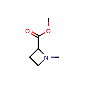 Chemical structure of methyl 1-methylazetidine-2-carboxylate , CAS 33667-53-7, AChemBlock P45741