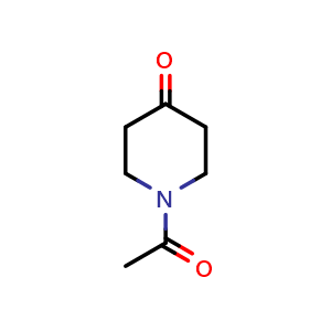 Chemical structure of 1-acetylpiperidin-4-one , CAS 32161-06-1, AChemBlock P45761
