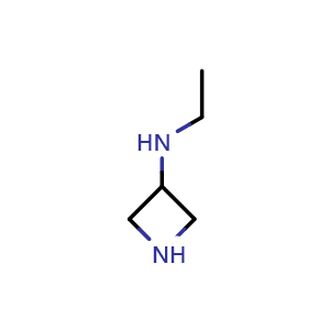 Chemical structure of N-ethylazetidin-3-amine , CAS 318269-51-1, AChemBlock P45767