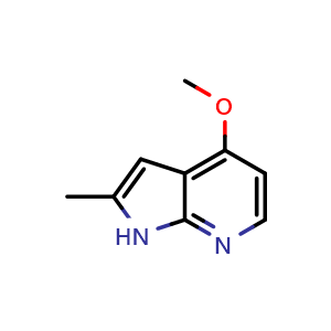 Chemical structure of 4-Methoxy-2-methyl-1H-pyrrolo[2,3-b]pyridine , CAS 307951-52-6, AChemBlock P45784