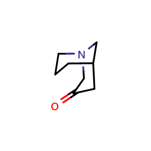 Chemical structure of 1-azabicyclo[3.3.1]nonan-3-one , CAS 29170-80-7, AChemBlock P45806