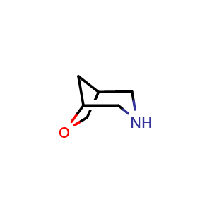 Chemical structure of 6-oxa-3-azabicyclo[3.2.1]octane , CAS 279-89-0, AChemBlock P45835