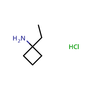 Chemical structure of 1-ethylcyclobutan-1-amine hydrochloride , CAS 279215-56-4, AChemBlock P45837