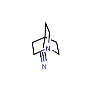 Chemical structure of 1-azabicyclo[2.2.2]octane-4-carbonitrile , CAS 26458-78-6, AChemBlock P45866