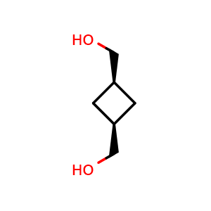 Chemical structure of cis-3-(hydroxymethyl)cyclobutyl]methanol , CAS 2453-47-6, AChemBlock P45903