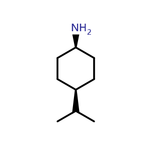 Chemical structure of Cis-4-(propan-2-yl)cyclohexan-1-amine , CAS 23775-41-9, AChemBlock P45915