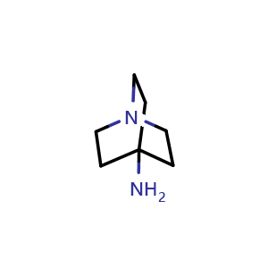 Chemical structure of 1-azabicyclo[2.2.2]octan-4-amine , CAS 22766-61-6, AChemBlock P45924