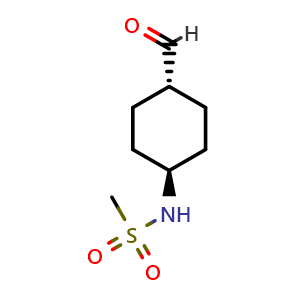 Chemical structure of N-[trans-4-formylcyclohexyl]methanesulfonamide , CAS 2169920-24-3, AChemBlock P45991
