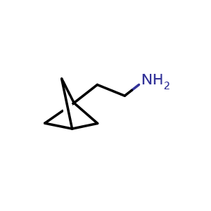 Chemical structure of 2-{bicyclo[1.1.1]pentan-1-yl}ethan-1-amine , CAS 2168002-11-5, AChemBlock P46062