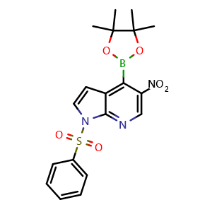 1-(benzenesulfonyl)-5-nitro-4-(tetramethyl-1,3,2-dioxaborolan-2-yl)-1H-pyrrolo[2,3-b]pyridine