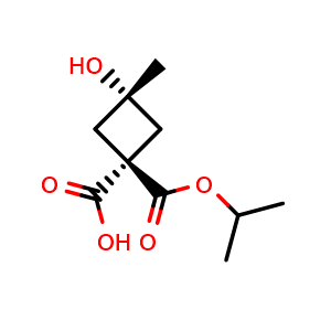 trans-3-hydroxy-3-methyl-1-[(propan-2-yloxy)carbonyl]cyclobutane-1-carboxylic acid