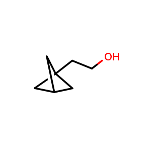 Chemical structure of 2-{bicyclo[1.1.1]pentan-1-yl}ethan-1-ol , CAS 2091785-54-3, AChemBlock P46313