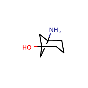 Chemical structure of 5-aminobicyclo[3.1.1]heptan-1-ol , CAS 2091526-30-4, AChemBlock P46321