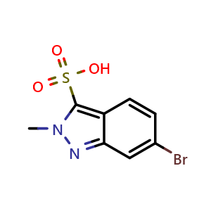 Chemical structure of 5-bromo-2-methyl-2H-isoindole-1-sulfonic acid , CAS 2044705-24-8, AChemBlock P46416