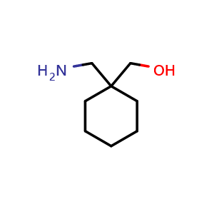 Chemical structure of [1-(aminomethyl)cyclohexyl]methanol , CAS 2041-57-8, AChemBlock P46422