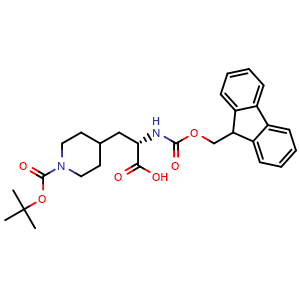 (2S)-3-{1-[(tert-butoxy)carbonyl]piperidin-4-yl}-2-({[(9H-fluoren-9-yl)methoxy]carbonyl}amino)propanoic acid