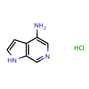 Chemical structure of 1H-pyrrolo[2,3-c]pyridin-4-amine hydrochloride , CAS 1956383-24-6, AChemBlock P46502