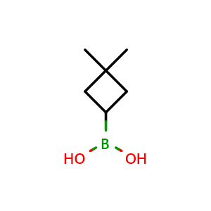Chemical structure of (3,3-dimethylcyclobutyl)boronic acid , CAS 1950574-55-6, AChemBlock P46537