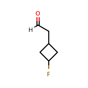 Chemical structure of 2-(3-fluorocyclobutyl)acetyl fluoride , CAS 1936094-04-0, AChemBlock P46567
