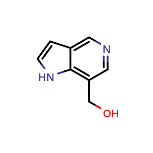 Chemical structure of {1H-pyrrolo[3,2-c]pyridin-7-yl}methanol , CAS 1935977-95-9, AChemBlock P46569