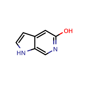 Chemical structure of 1H-pyrrolo[2,3-c]pyridin-5-ol , CAS 1935918-53-8, AChemBlock P46572