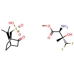 [(1S,4R)-7,7-dimethyl-2-oxobicyclo[2.2.1]heptan-1-yl]methanesulfonic acid; methyl (2S,3S)-2-amino-4,4-difluoro-3-hydroxy-3-methylbutanoate