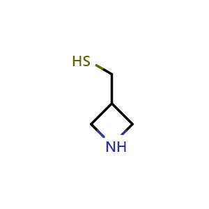 Chemical structure of (azetidin-3-yl)methanethiol , CAS 1895464-29-5, AChemBlock P46721