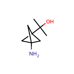 Chemical structure of 2-{3-aminobicyclo[1.1.1]pentan-1-yl}propan-2-ol , CAS 1886967-12-9, AChemBlock P46773