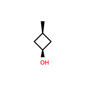 Chemical structure of (1r,3s)-3-methylcyclobutan-1-ol , CAS 1821815-15-9, AChemBlock P46931
