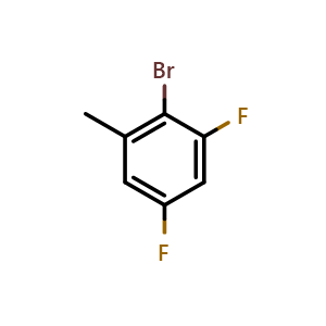 Chemical structure of 2-Bromo-1,5-difluoro-3-methylbenzene , CAS 1807135-08-5, AChemBlock P47012